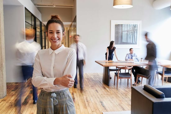 employees working in the office