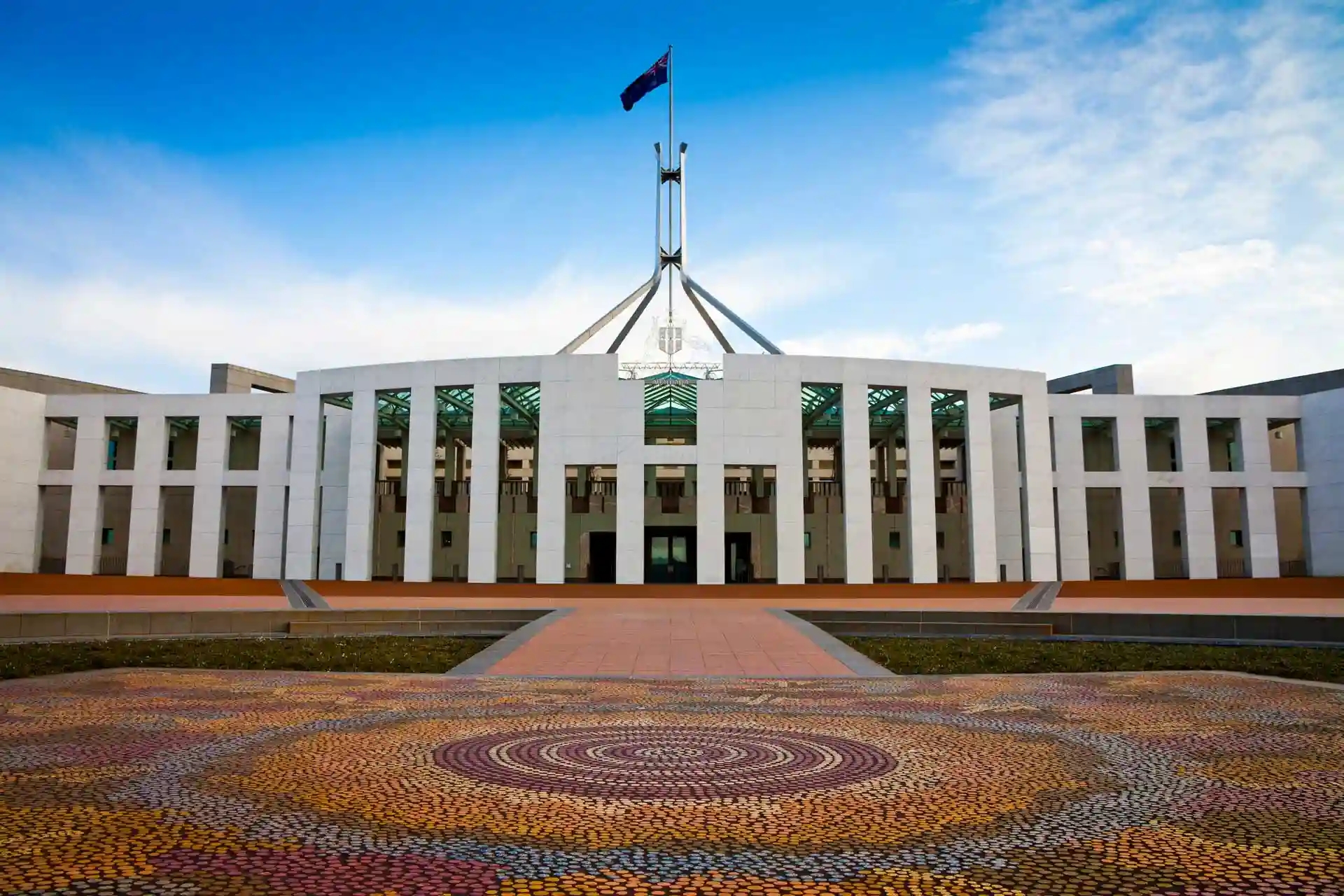 The Australian Parliament building in Canberra, Australian Capital Territories