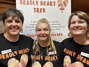 Heart Foundation's First Nations heart health team Vickie Wade and Le Smith, and Kellie Kerin