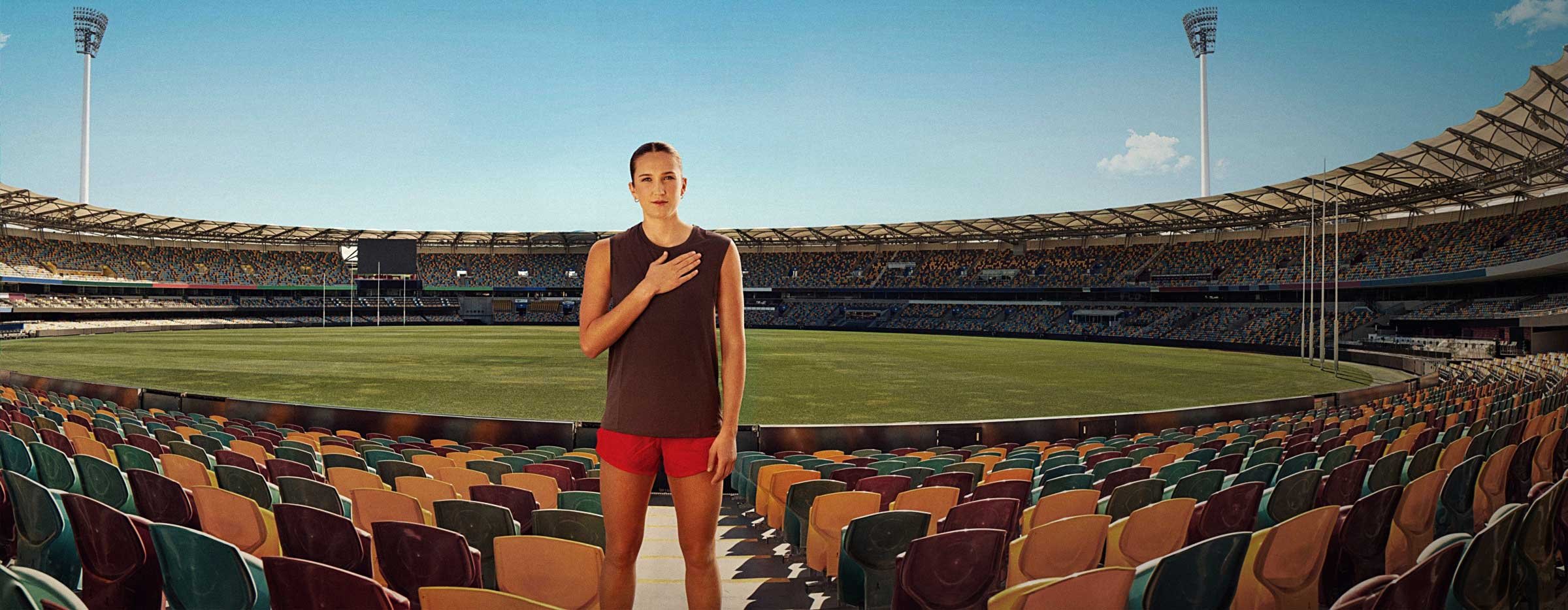 Tay Smith in a stadium