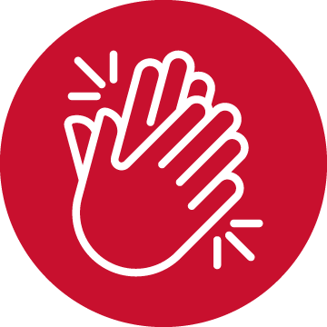 Hands clapping icon