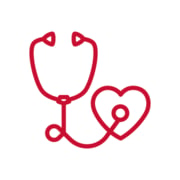 Stethoscope with heart icon