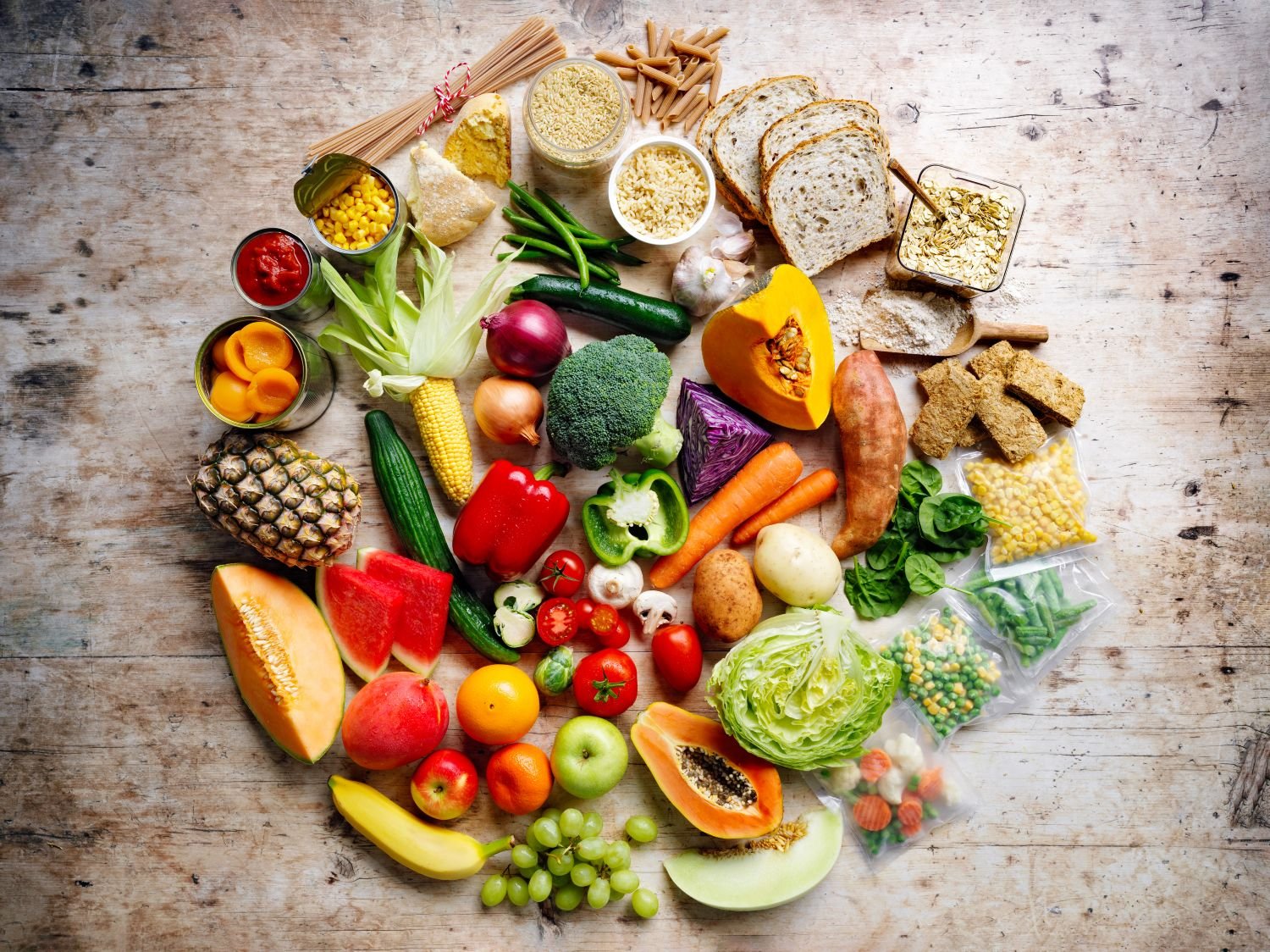 Fruit vegetable and whole grain