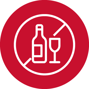 Icon representing No drinking