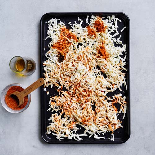 Pat and grate tofu