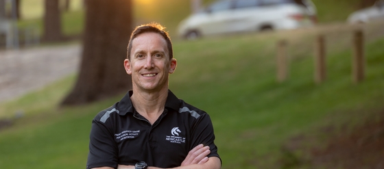 Professor giving a pose for the camera