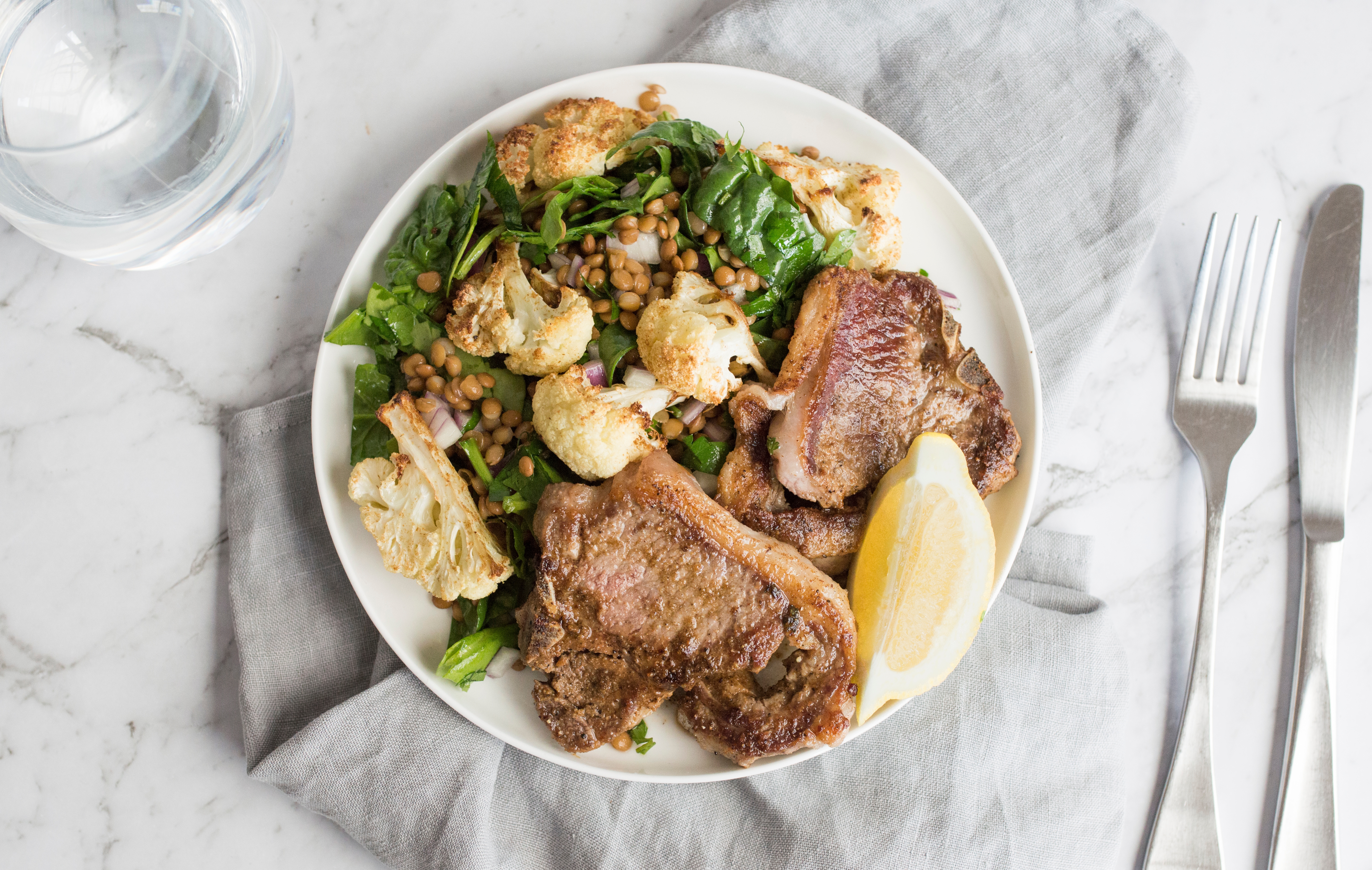 spiced-lamb-chops-with-a-cauliflower-salad