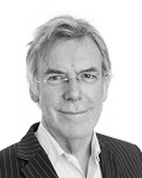 A monochrome image of Associate Professor David Colquhoun.