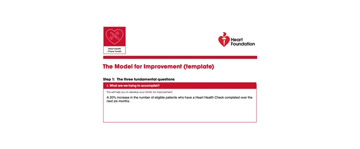 Model for improvement (completed template)