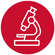 red microscope icon