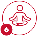 Person meditating icon