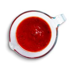 passata in glass measuring cup