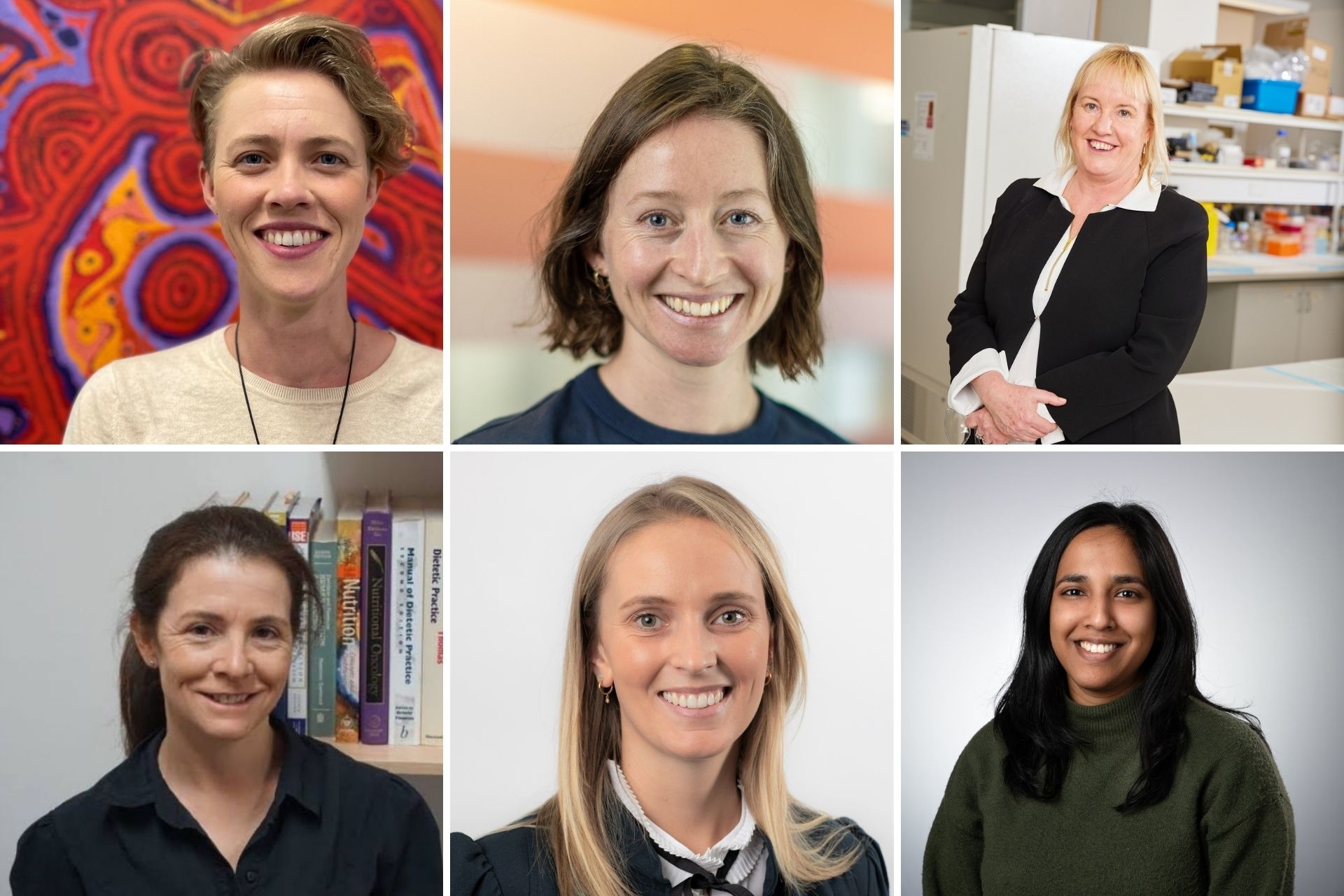 A grid of headshots of the women researchers funded by the Heart Foundation