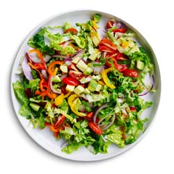 Garden salad with avocado
