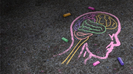 drawing of the man face with different colors