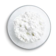 cottage cheese in glass bowl