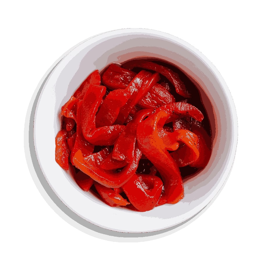 roasted red pepper strips