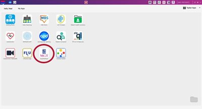 A screenshot of MGT topbar 