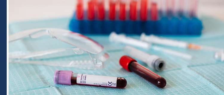 Test tubes containing blood