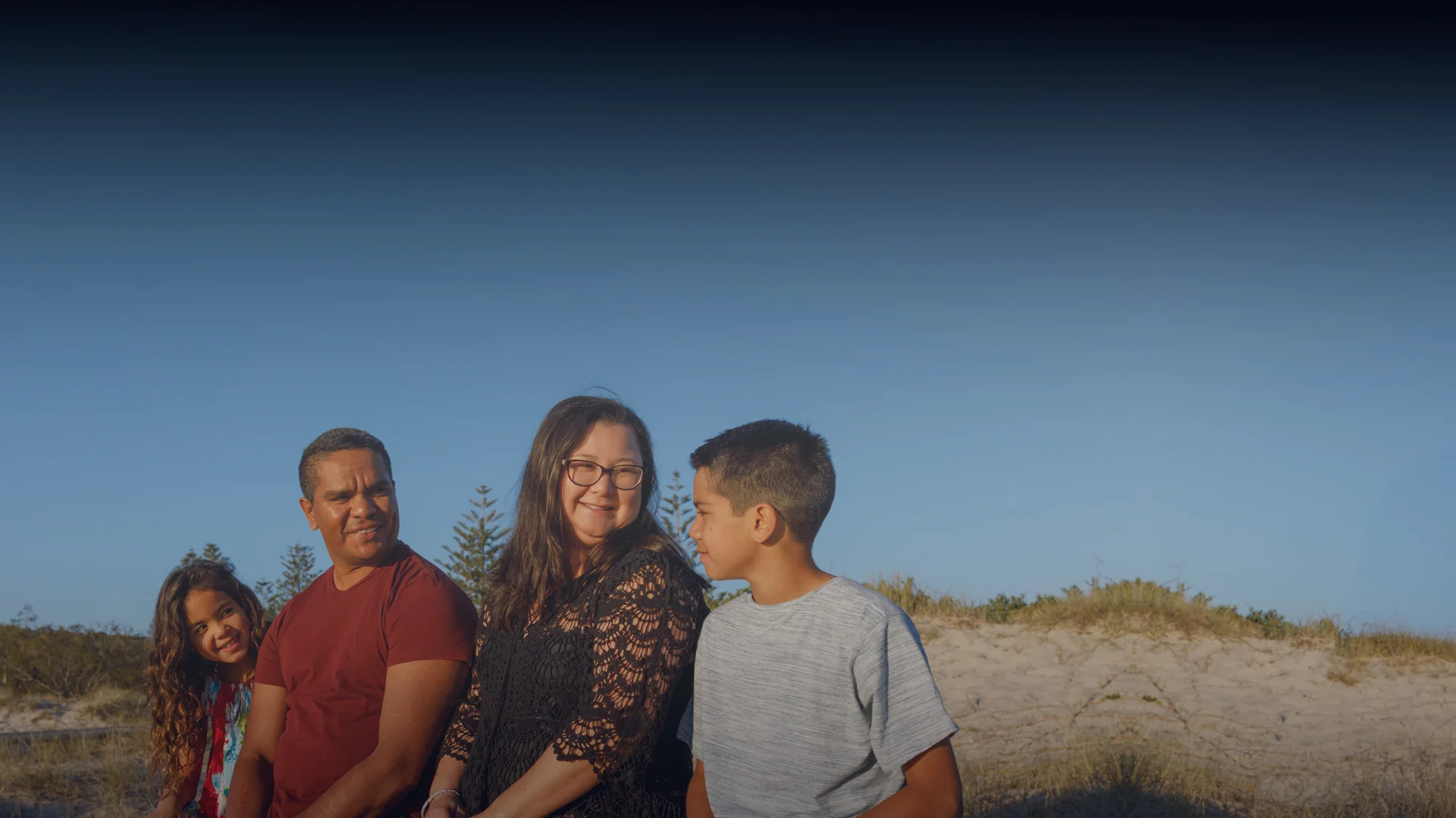 Family on a beach