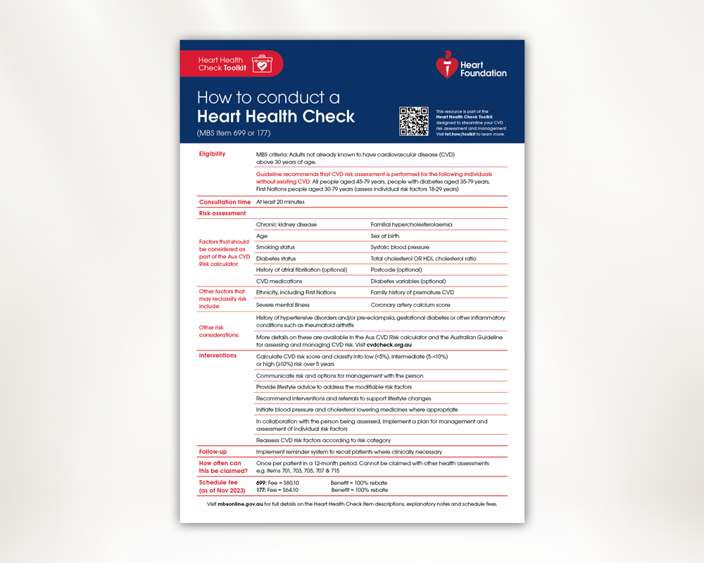 Screen grab from page 2 of the How to conduct a Heart Health Check resource download