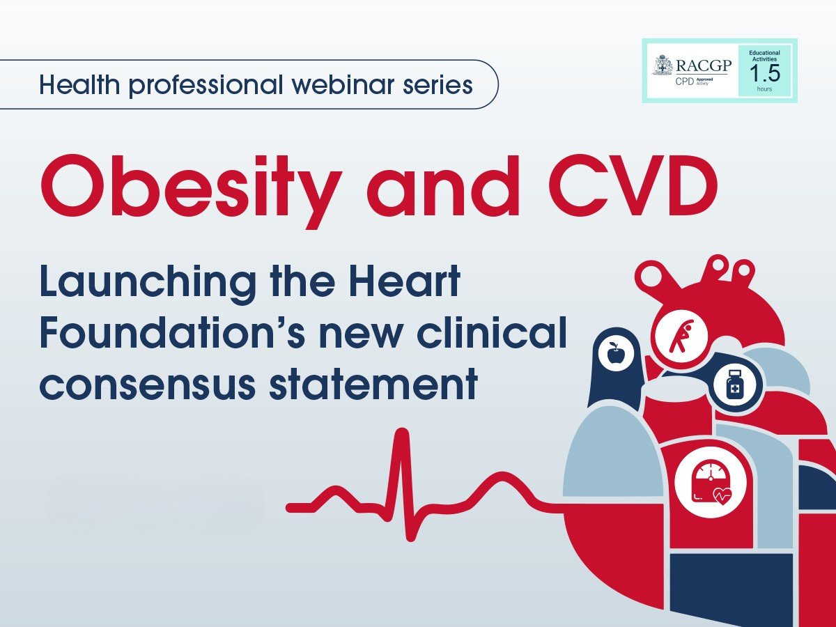 Image with event details for Obesity and CVD Consensus Statement webinar June 18 2026