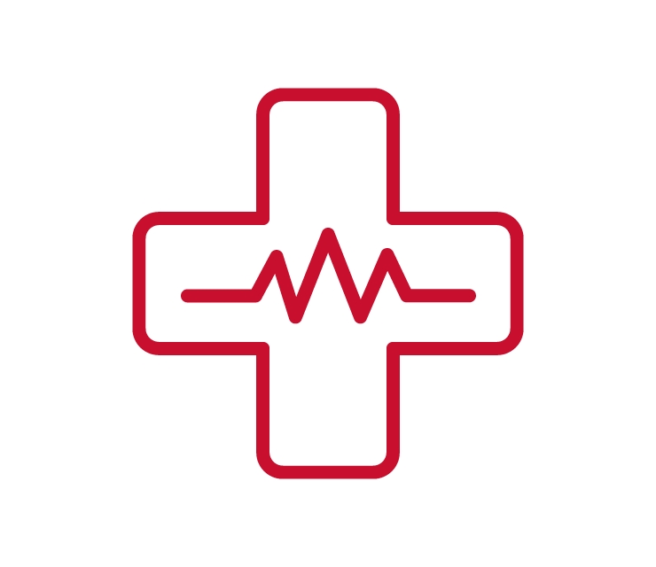 Prevention icon - red outline