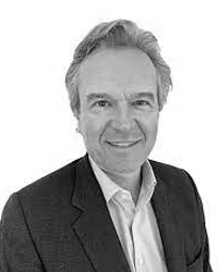 A monochrome image of Associate Professor Nicholas Cox.