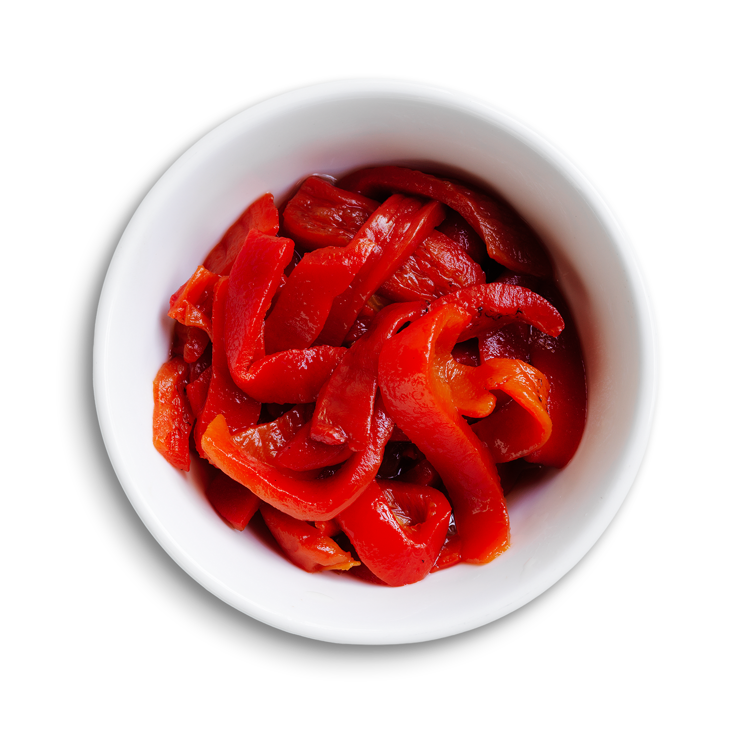 Fire roasted red pepper strips
