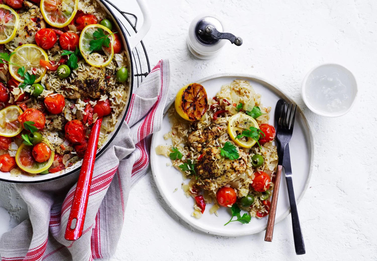 One pan Italian lemon chicken rice