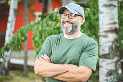 Man in cap smilling