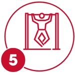 Person using outdoor equipment icon