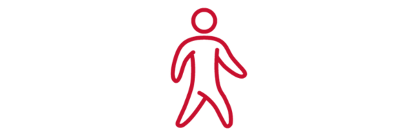 A icon representing someone walking