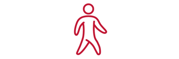 A icon representing someone walking