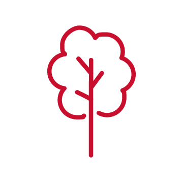 Red tree icon