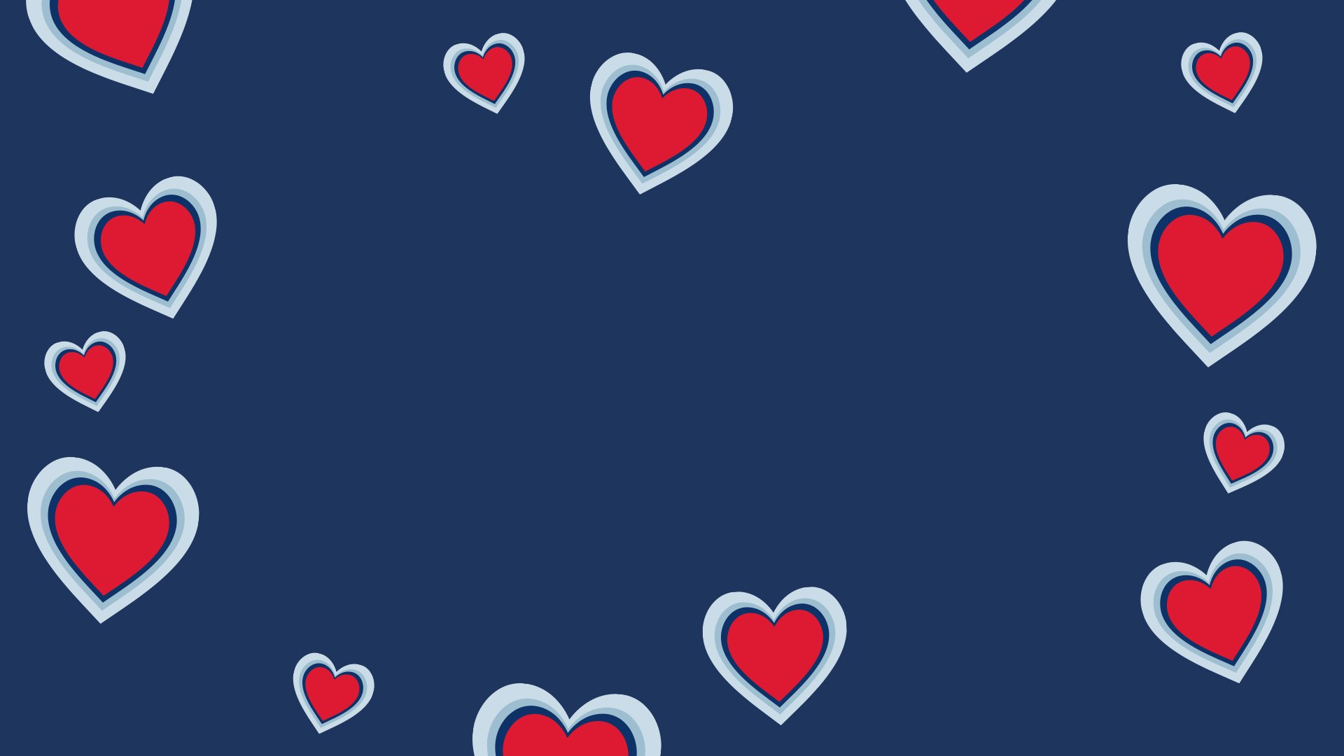 hero banner image red hearts on top of dark blue background colour.
