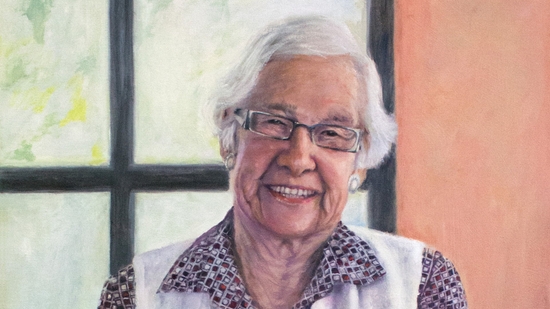 A painting of supporter Barbara