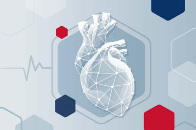 Heart graphic grey blue backgrourd