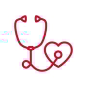 Stethoscope with heart icon