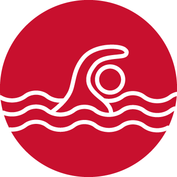 Icon representing drowning in the water