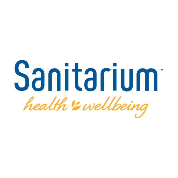 Santarium Health & Wellbeing logo: A simple yet elegant logo featuring the name "Santarium" in a modern font with a leaf-like symbol above it.