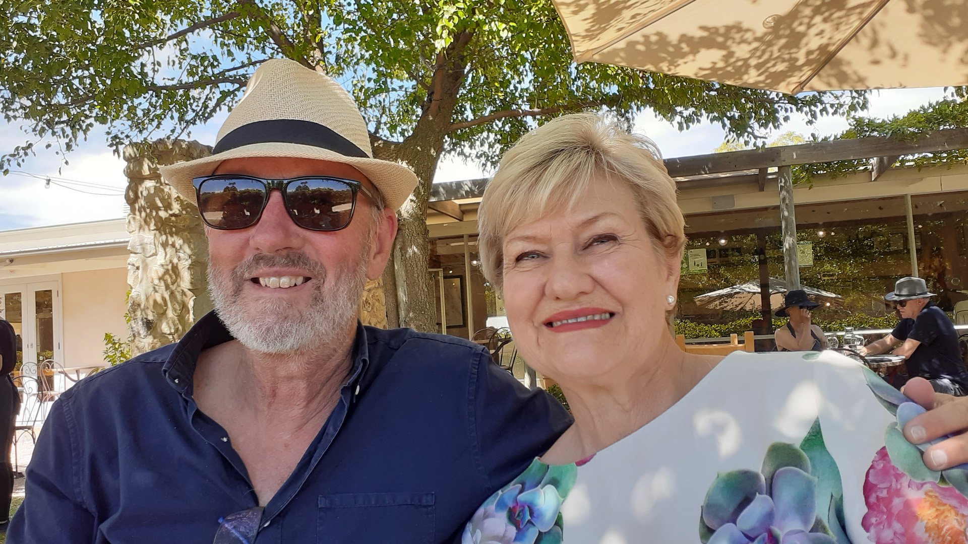 Supporters Zina and Steve