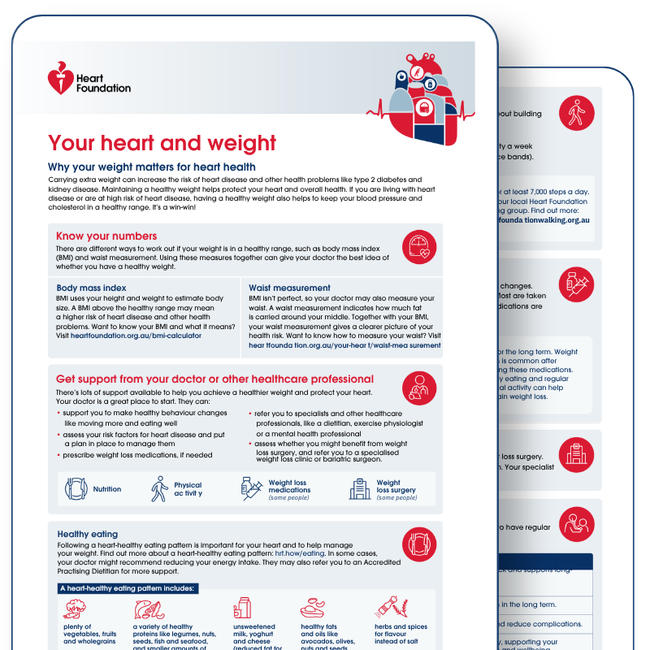 Draft - HF - Obesity and Cardiovascular Disease Landing page - Factsheet for consumers