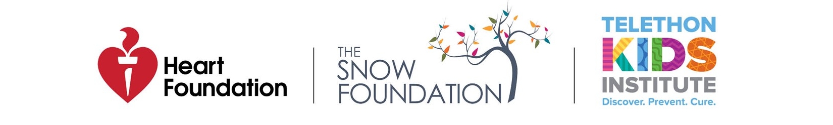 Logos:  Heart Foundation, The Snow Foundation, Telethon Kids Institute