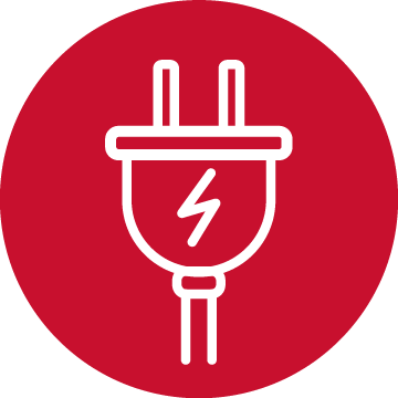 Icon representing electrocution
