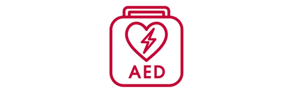 Icon representing an automatic electronic defibrillator (AED)