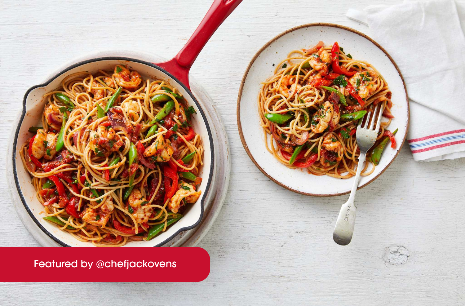 Chilli garlic prawn spaghetti