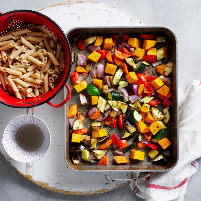roast vegetables in a baking tray
