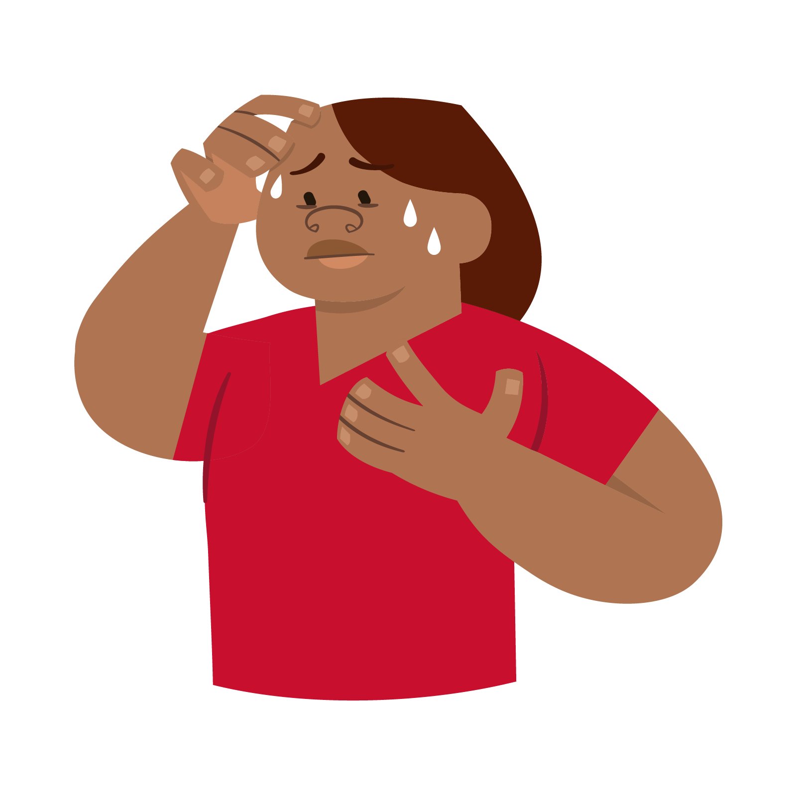 Icon of a person with fever and chills