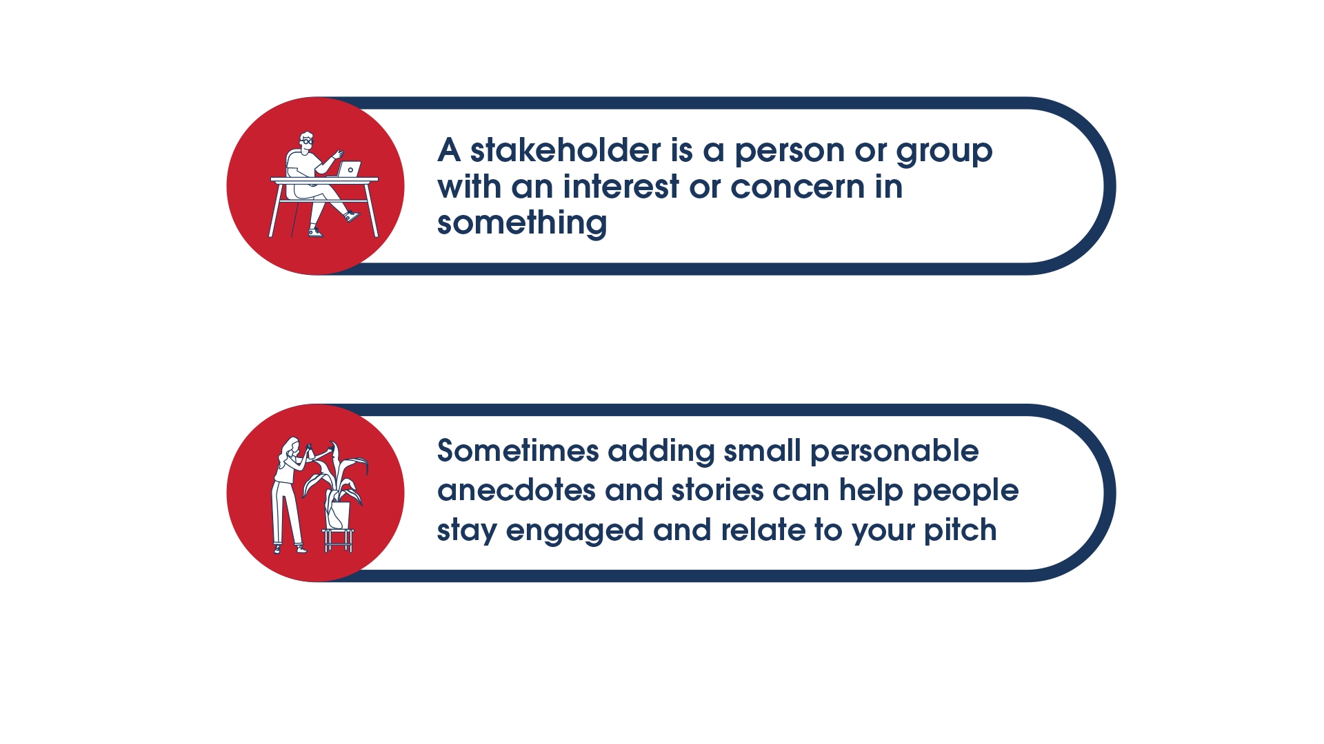A stakeholder is a person or group with an interest or concern in something